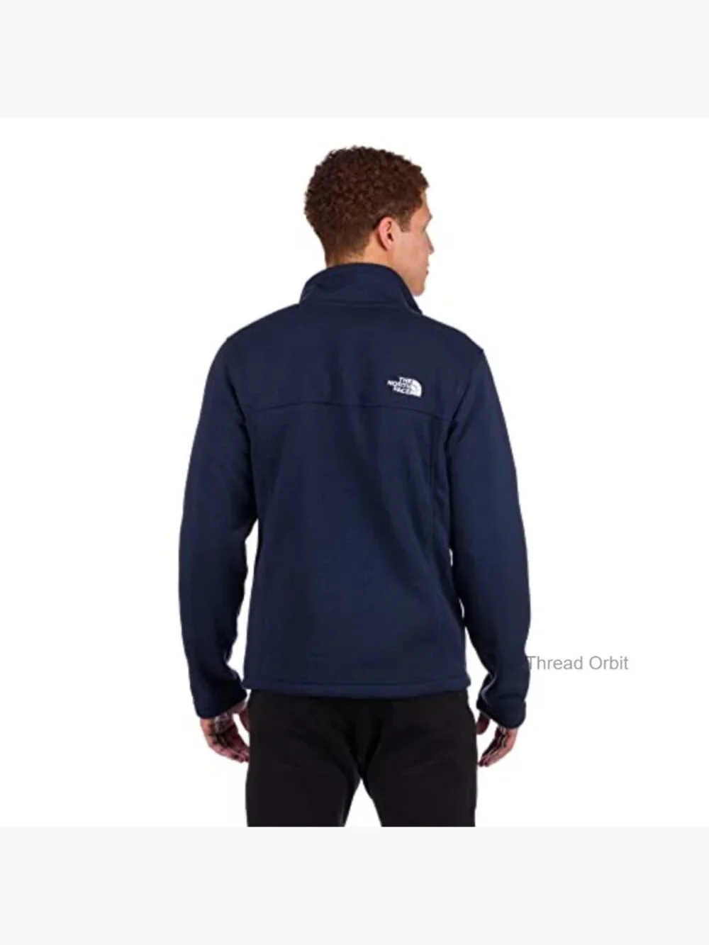 Men's Full Zip Fleece Jacket with Stand Collar, Polyester